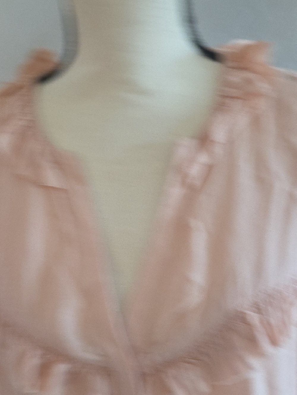 PAIGE Blush Pink Ruffle-Front Long Sleeve With Angled Ruffle Blouse Size Lg NWT - Picture 9 of 14